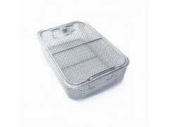 定制不锈钢灭菌网框  带把手消毒网篮